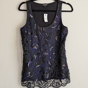 Express Lace Sequin Tank